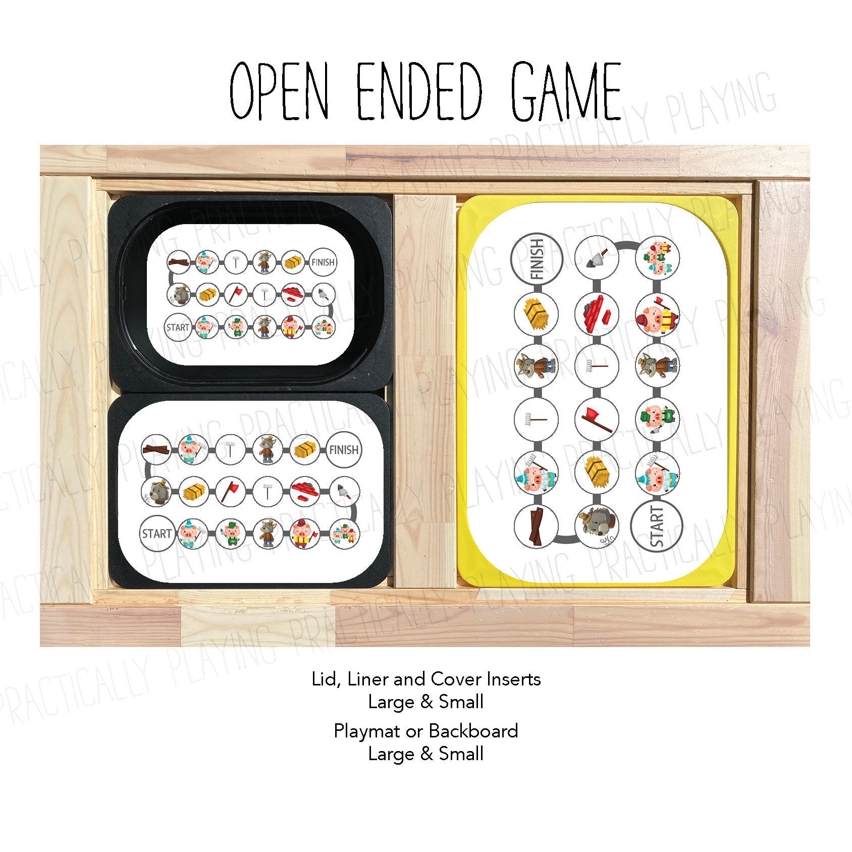 Three Little Pigs PlayRound Open Ended Game – Practically Playing