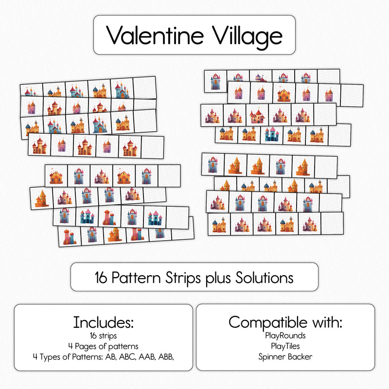 Valentine Village - 12 Pattern Strips