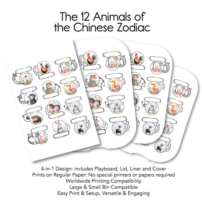 The 12 Animals of the Chinese Zodiac - 12 Slot PlayMat