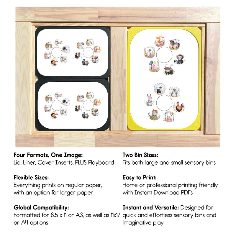 The 12 Animals of the Chinese Zodiac - 12 This or That PlayMat