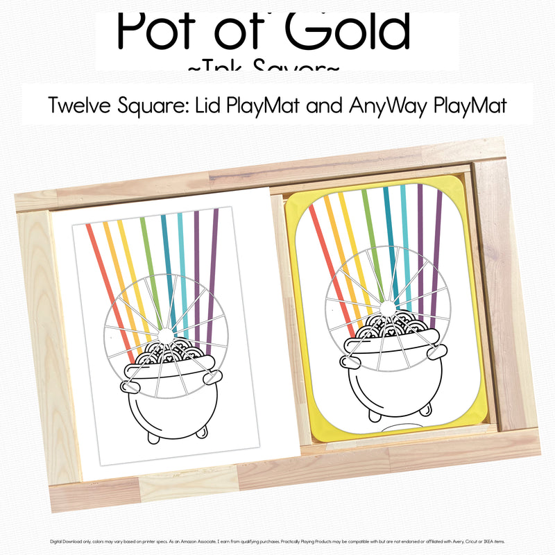 Pot of Gold Ink Saver - Twelve Puzzle Square PlayMat