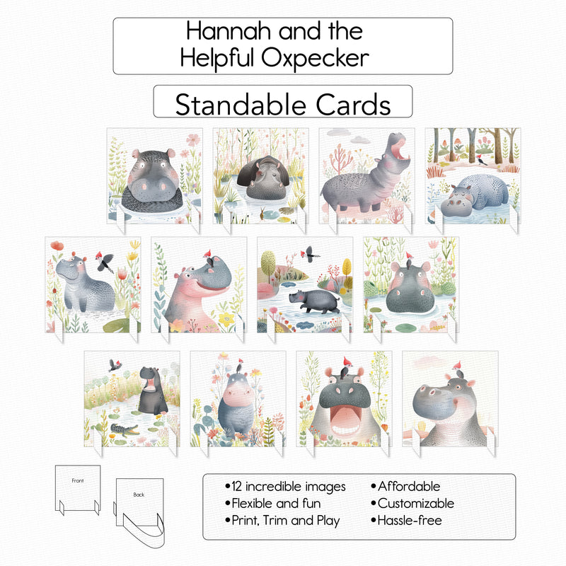 Hannah and the Helpful Oxpecker - Standable Cards