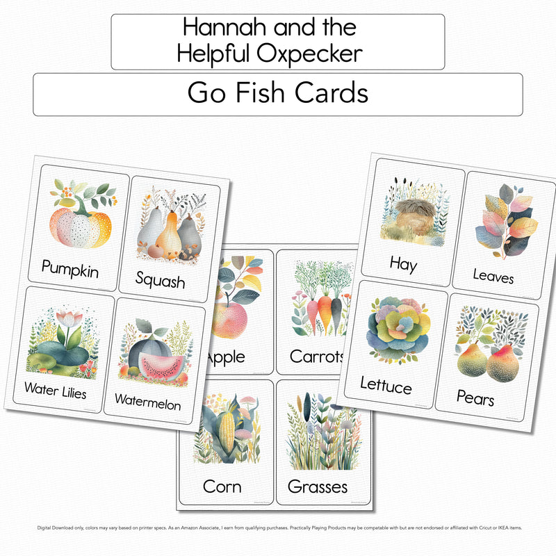 Hannah and the Helpful Oxpecker - Go Fish Cards PDF_Folders