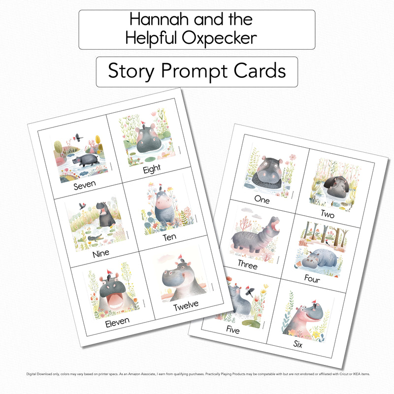 Hannah and the Helpful Oxpecker - Story Prompt Cards PDF_Folders