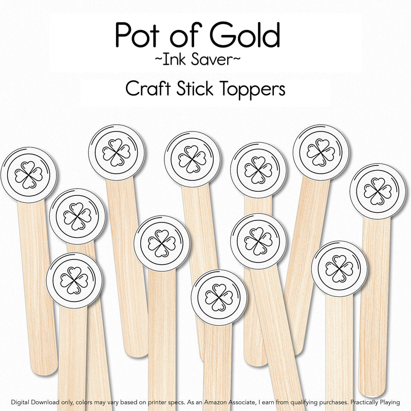 Pot of Gold Ink Saver - Craft Stick Covers and Toppers