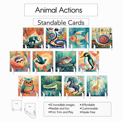 Animal Actions - Standable Cards