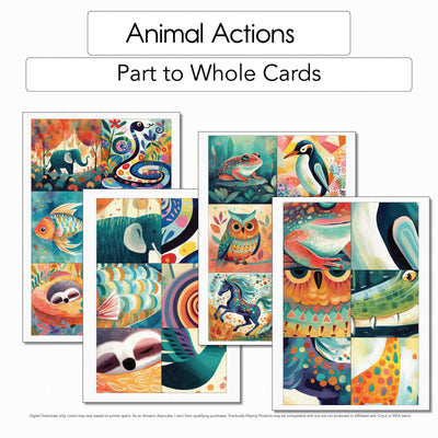 Animal Actions - Part to Whole Matching Cards
