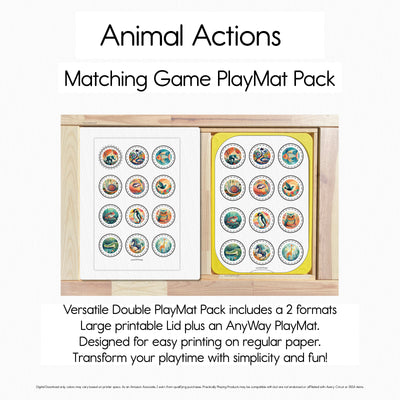 Animal Actions - Matching GameBoard