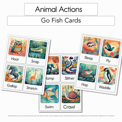 Animal Actions - Go Fish Cards