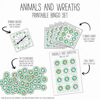 Animal Actions - Bingo Game