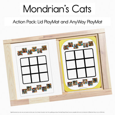 Mondrian's Cats - Tic Tac Toe PlayMat