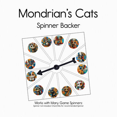 Mondrian's Cats - Spinner Backer