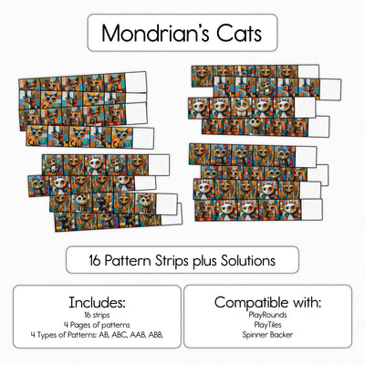 Mondrian's Cats - Pattern Strips