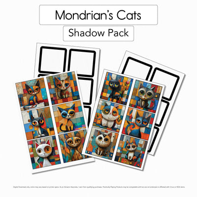 Mondrian's Cats - Shadow Cards