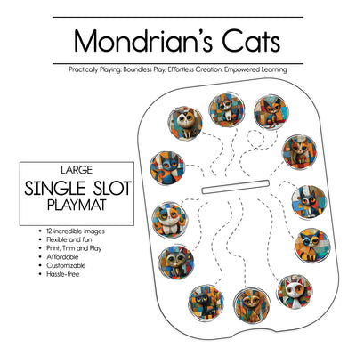 Mondrian's Cats - Single Slot PlayMat