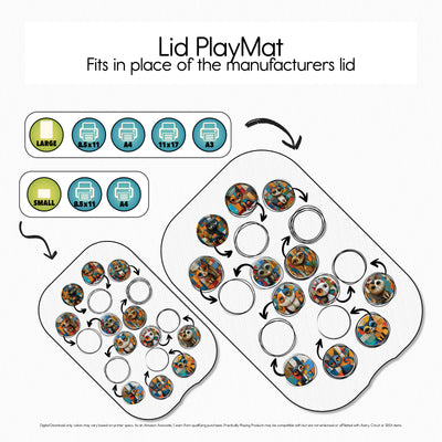 Mondrian's Cats - Six Hole PlayMat