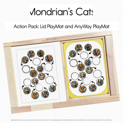 Mondrian's Cats - Six Hole PlayMat