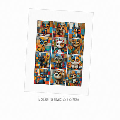 Mondrian's Cats - Constructable Card Pack