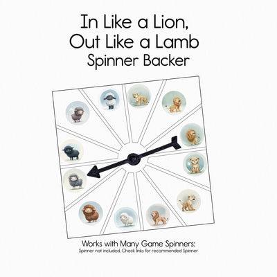 In Like a Lion Out - Like a Lamb - Spinner Backer