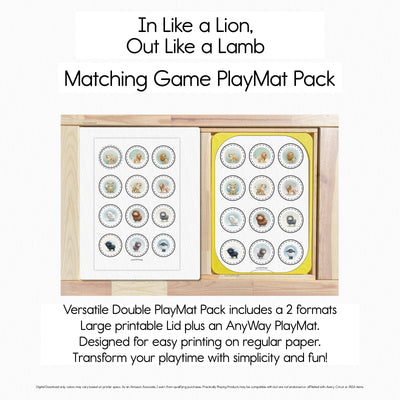 In Like a Lion Out - Like a Lamb - Matching GameBoard