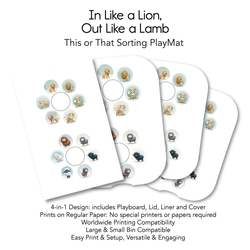 In Like a Lion Out - Like a Lamb - This or That PlayMat