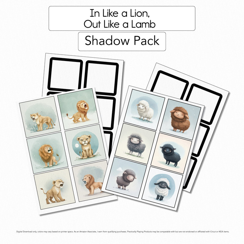 In Like a Lion Out - Like a Lamb - Shadow Cards