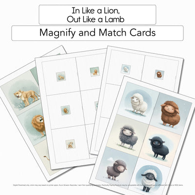 In Like a Lion Out - Like a Lamb - Magnify and Match Cards