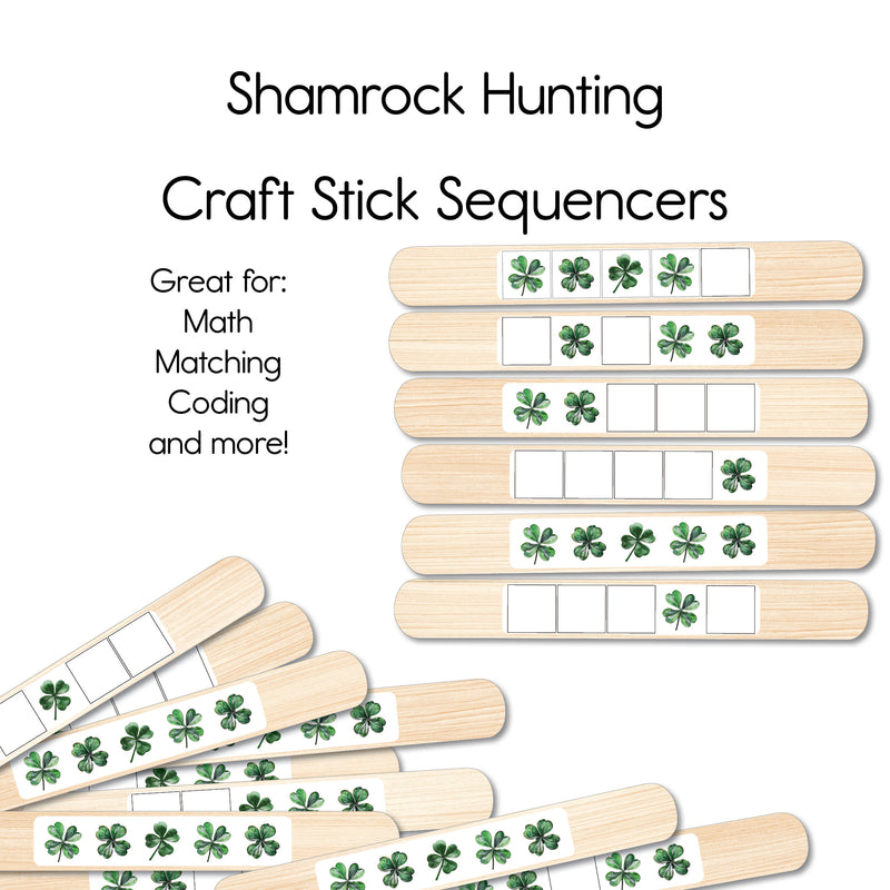 Shamrock Hunting - Craft Stick Covers and Toppers PDF