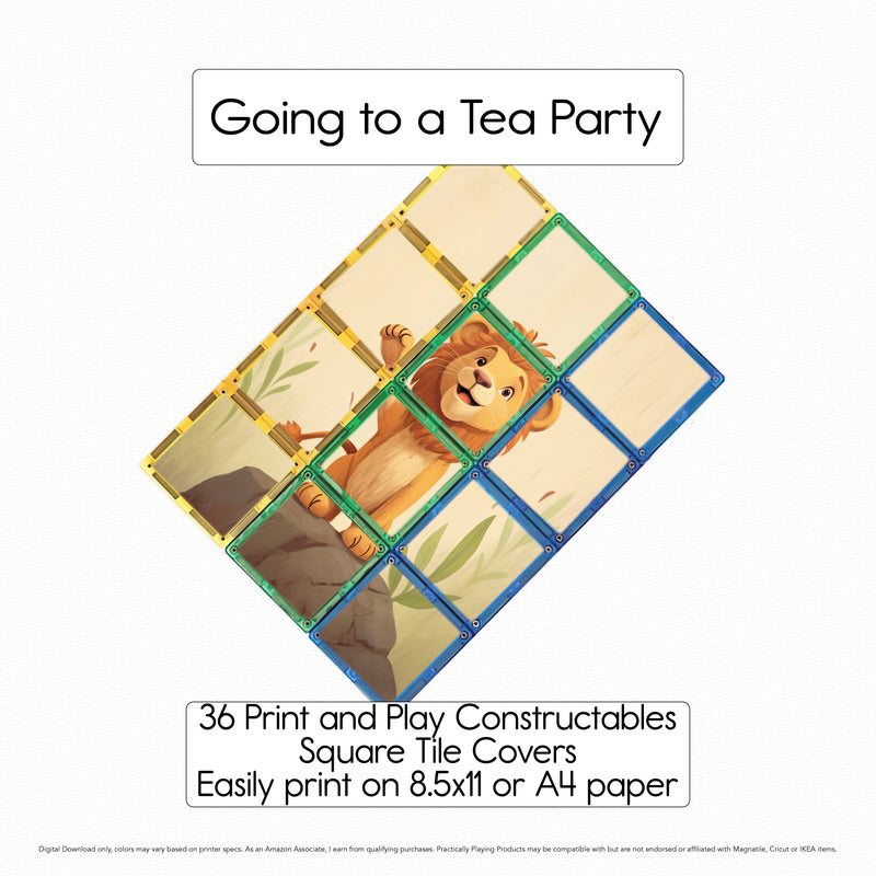 Going to a Tea Party - Constructables Puzzle 12 Piece - Design 7