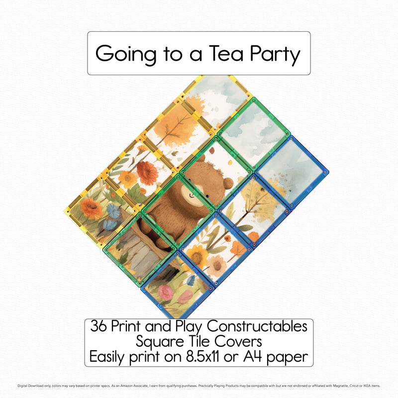 Going to a Tea Party - Constructables Puzzle 12 Piece - Design 11