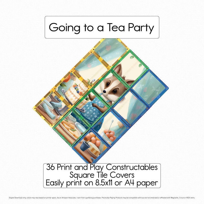Going to a Tea Party - Constructables Puzzle 12 Piece - Design 4