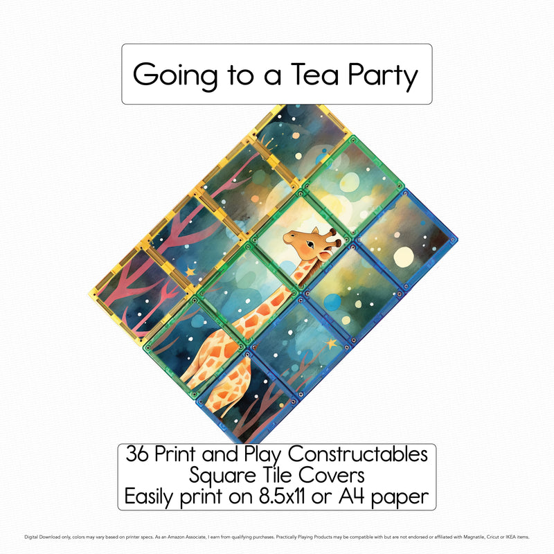 Going to a Tea Party - Constructables Puzzle 12 Piece - Design 5