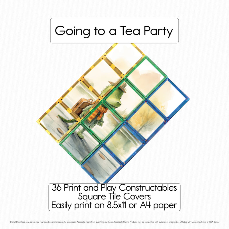 Going to a Tea Party - Constructables Puzzle 12 Piece - Design 2