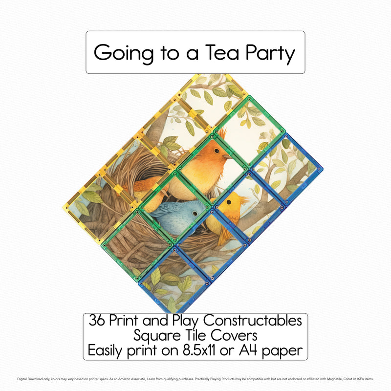 Going to a Tea Party - Constructables Puzzle 12 Piece - Design 12