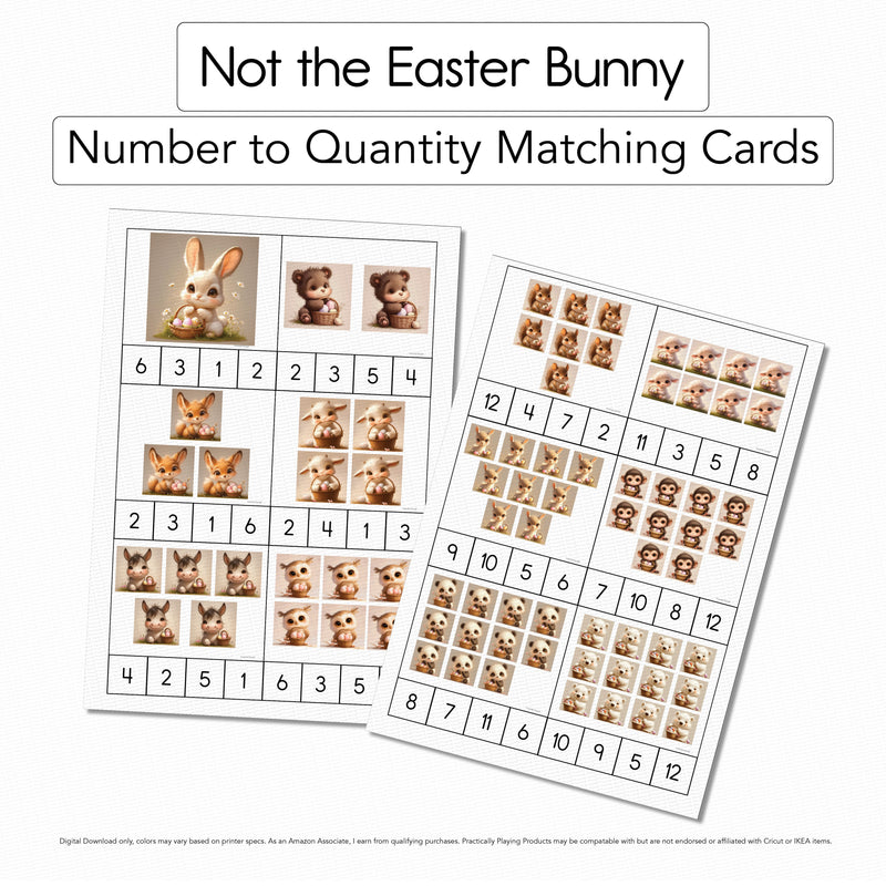 Not the Easter Bunny - Count and Clip