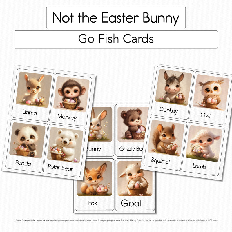 Not the Easter Bunny - Go Fish Cards