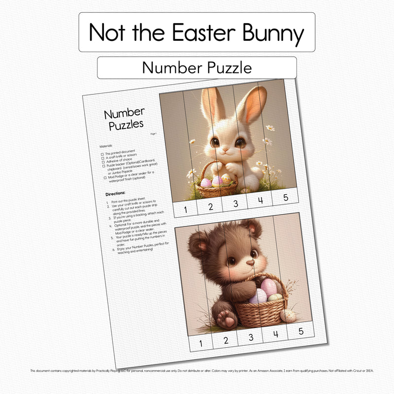 Not the Easter Bunny - Number Sorting Mat