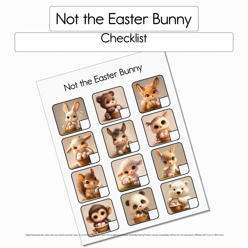 Not the Easter Bunny - Checklist