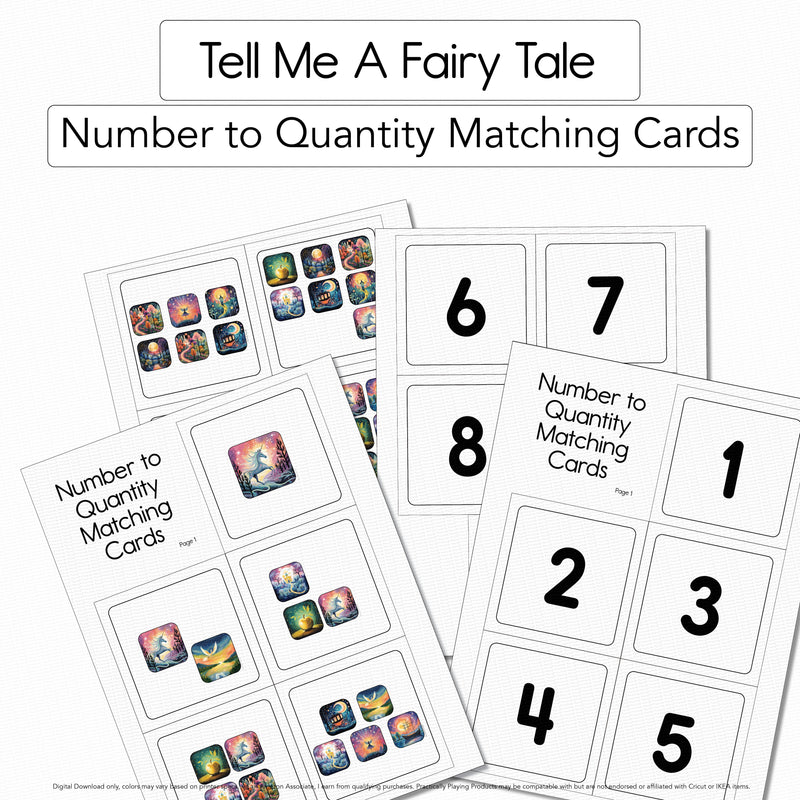 Tell Me a Fairytale - Number to Quantity Matching Cards