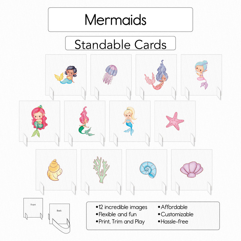 Mermaids - Standable Cards