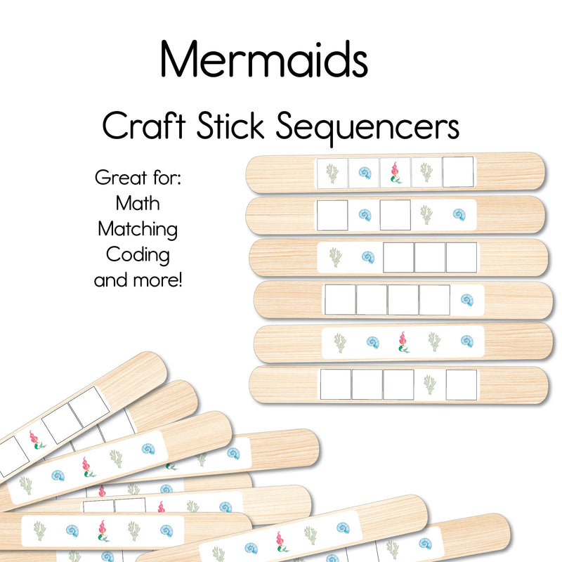Mermaids - Craft Stick Covers and Toppers PDF