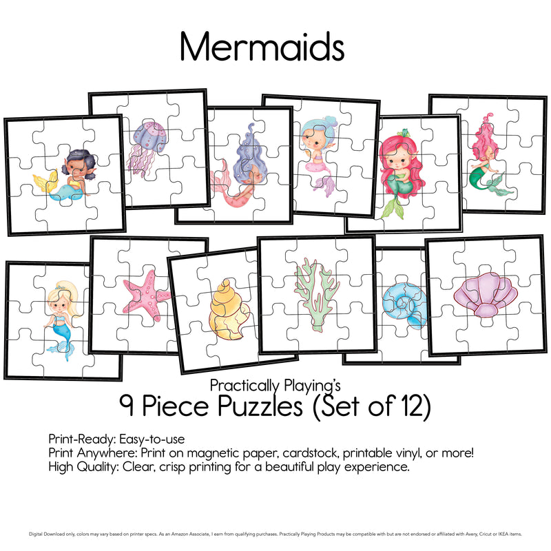 Mermaids - Nine Piece Puzzles