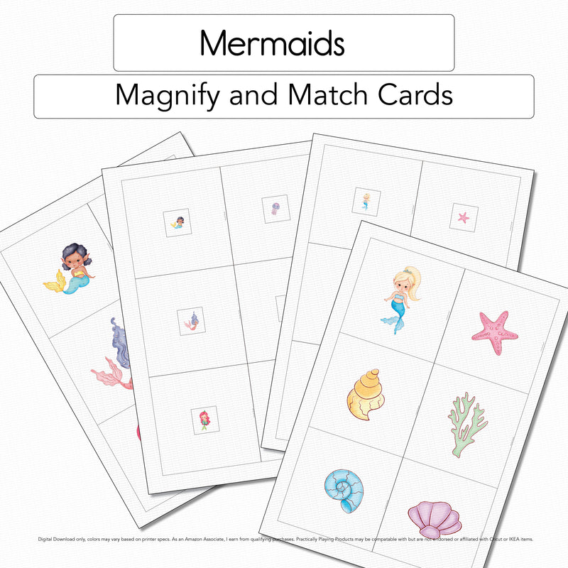 Mermaids - Magnify and Match Cards
