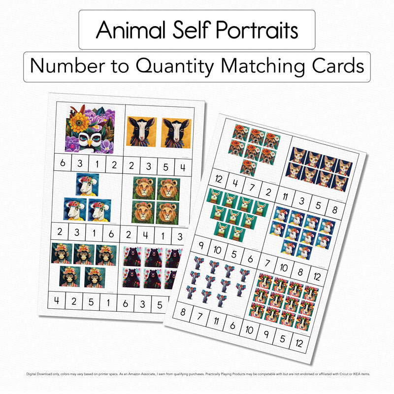 Animal Self Portraits - Count and Clip
