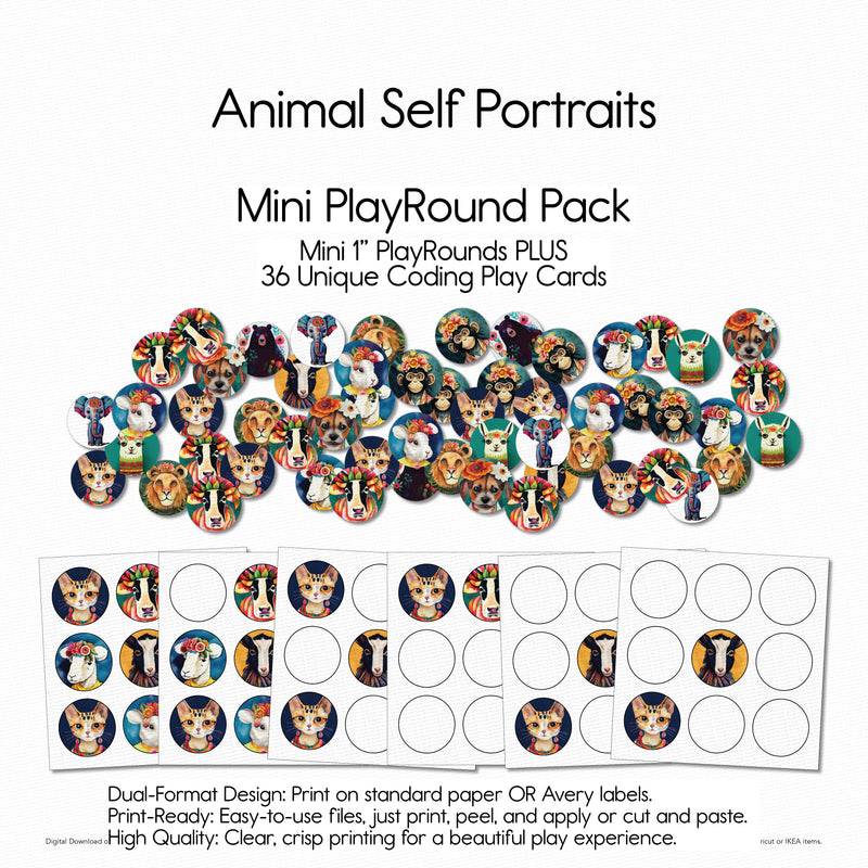 Animal Self Portraits - Mini PlayRound