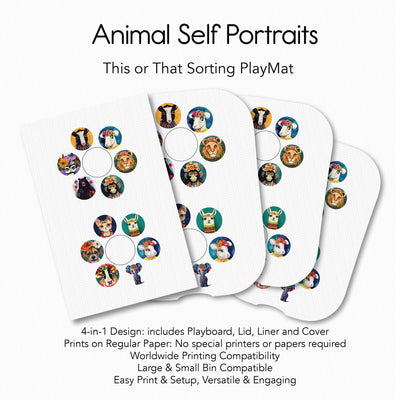 Animal Self Portraits - This or That PlayMat