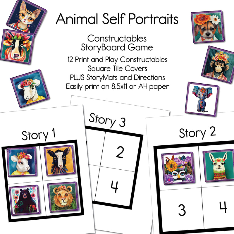 Animal Self Portraits - Constructables StoryBoard Game