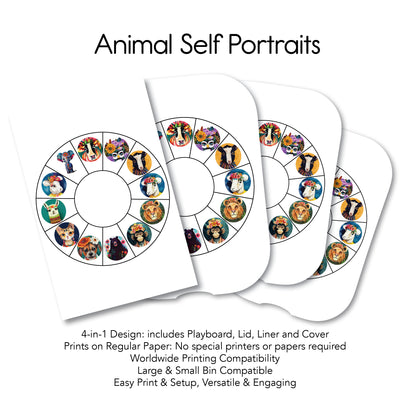 Animal Self Portraits - Twelve Wheel PlayMat