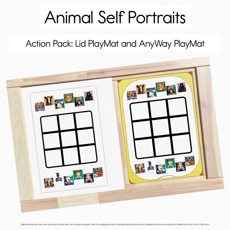 Animal Self Portraits - Tic Tac Toe PlayMat