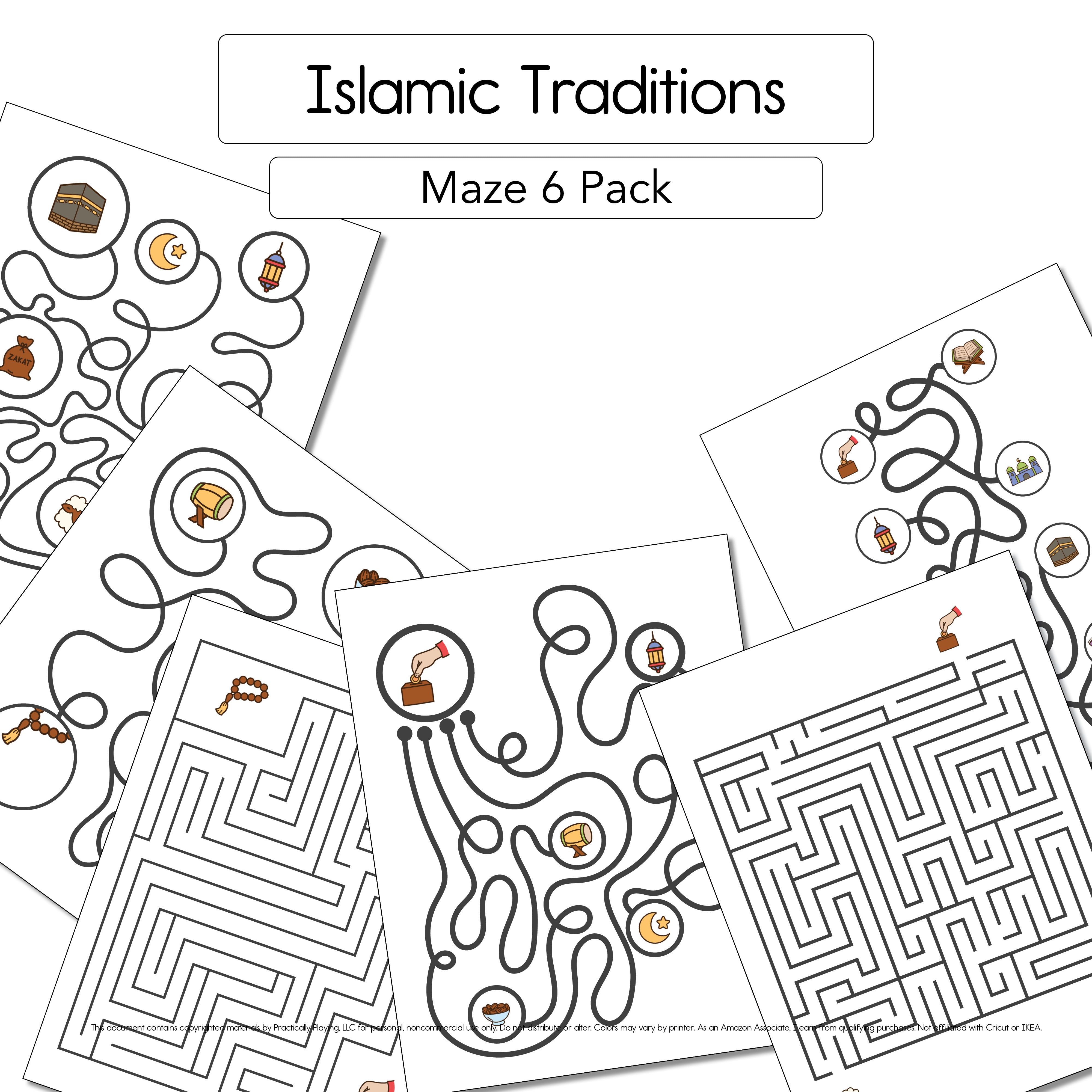 Islamic Pattern Maze Islamic Traditions - Mazes 6 Pack – Practically Playing